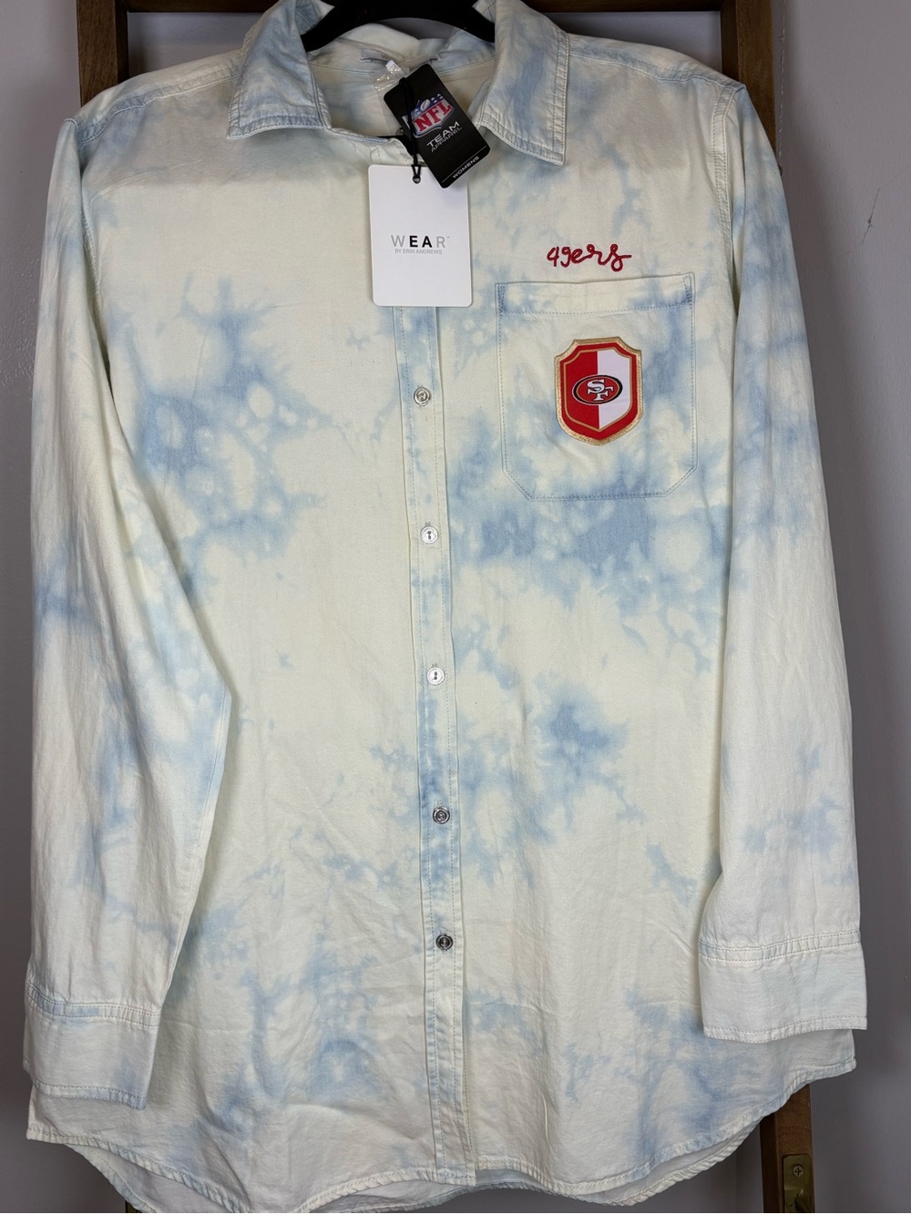 San Francisco 49ers Tie-Dye Light Blue Cotton Shirt (0290)